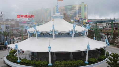 水上樂園大門口張拉膜遮陽棚