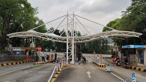 肇慶碧桂園出入口膜結(jié)構(gòu)遮陽棚